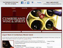 Tablet Screenshot of cumberlandwineandspirits.com